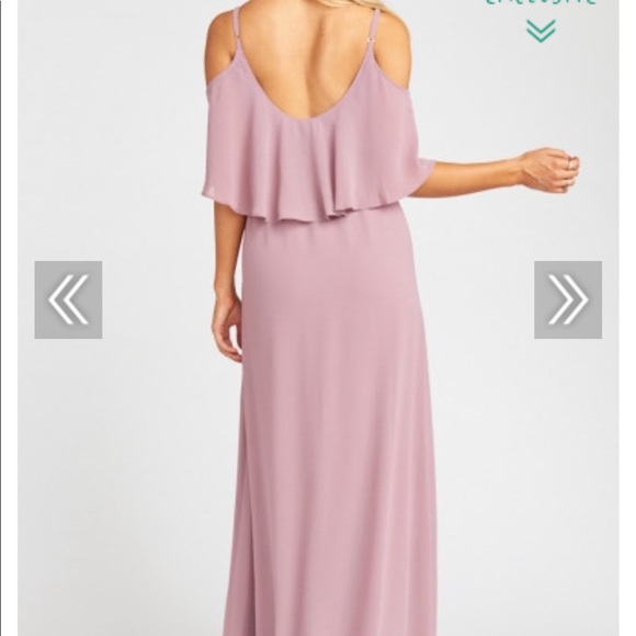 CAITLIN RUFFLE MAXI DRESS ~ ANTIQUE ROSE CHIFFON - Picture 3 of 7